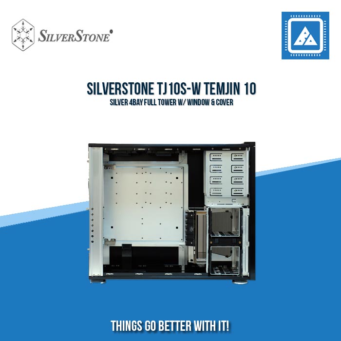 SILVERSTONE TJ10S-W TEMJIN 10 SILVER 4BAY FULL TOWER W/ WINDOW & COVER SILVERSTONE TJ10S-W TEMJIN 10 SILVER 4BAY FULL TOWER W/ WINDOW & COVER